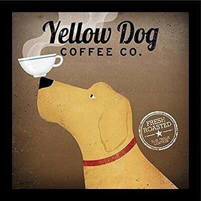 Winston Porter « yellow dog coffee co », reproduction d’impression encadrée in Arts & Collectibles in Québec