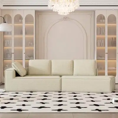 Latitude Run® 125" Stylish Chaise Lounge Modern Indoor Lounge Sofa Sleeper Sofa