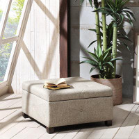 Latitude Run® Chingiz Polyester Upholstered Storage Bench