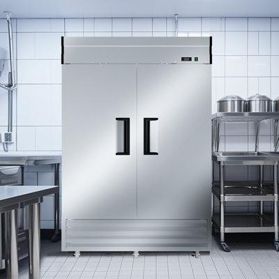 KICHKING Stainless Steel 49 cu.ft. 2 Door Reach-In Commercial Refrigerator in Refrigerators