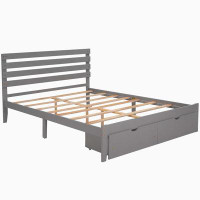 Red Barrel Studio Queen Size Platform Bed With Drawers