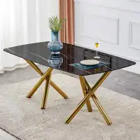 Mercer41 Large modern minimalist rectangular dining table