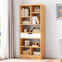Latitude Run® Latitude Run® Wooden Open Shelf Bookcase - 61 Inches Height Freestanding Display Storage Cabinet Organizer