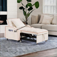 Latitude Run® 3-in-1 Sofa Bed, Convertible Sleeper Chair Sofa Bed, Adjustable Pull Out Sleeper Chair Bed