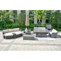 Moda Furnishings Eternally 10 Piece Complete Patio Set with Cushion