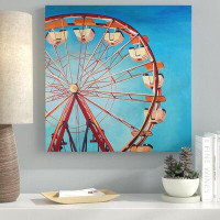 Ebern Designs 'Big Wheel in a Carnaval' Oil Painting Print on Wrapped Canvas
