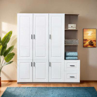 Latitude Run® Solid Manufactured Wood Armoire Wardrobe Closet