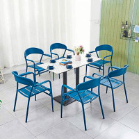 Hokku Designs Nordic casual patio dining table and chair set
