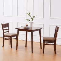 Livinia 3-Piece Solid Wood Dining Table Set