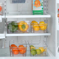 Smart Design Smart Design Stackable Refrigerator Bin - (6 x 12 Inch) - w/Handle - BPA Free Polyethylene - for Fridge, Fr