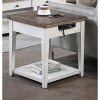 Sand & Stable™ Emmalyn End Table with Storage and Built-in Outlets