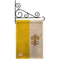 Breeze Decor Vatican City 2-Sided Burlap 19 x 13 in. Garden Flag