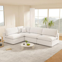 Latitude Run® 4-Piece Upholstered Sofa Sectional