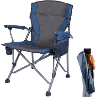 Arlmont & Co. Oversized Folding Camping Chair For Adults 330Lbs, Portable Heavy Duty Lawn Chair For Outdoor Backpacking