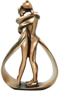 NEW PASSIONATE EMBRACE ABSTRACT STATUE HOME DECOR 031509