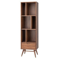 Nuevo  64'' H x 19'' W Solid Wood Standard Bookcase