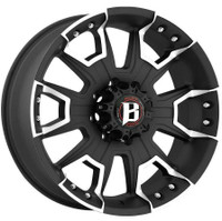 22x9.5 Ballistic wheels 8x180 - 2011-2021 Chevrolet Silverado GMC Sierra 2500 3500 HD