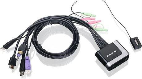 IOGEAR 2-Port HDMI Cable KVM Switch with Cables and Audio, GCS62HU in Cables & Connectors in Ontario