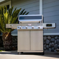 Monument Grills Monument Grills Smart Denali, 4 - Burner Stainless Liquid Propane 60000 BTU Clearview Gas Grill