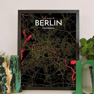 Made in Canada - Wrought Studio 'Berlin City Map' Graphic Art Print Poster in Contrast in Arts & Collectibles