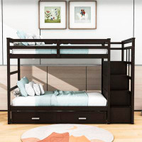 Harriet Bee Danamarie Twin over Twin 4 Drawer Standard Bunk Bed with Trundle by Harriet Bee