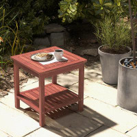 Winston Porter Iftu Square 18'' L x 18'' W Outdoor Side Table