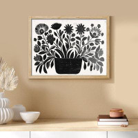 SIGNLEADER " Monochrome Botanicals Black And White Plant Silhouette " on Paper