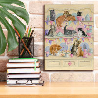 Winston Porter Winston Porter 'Kittens On Dresser' By Janet Pidoux, Canvas Wall Art