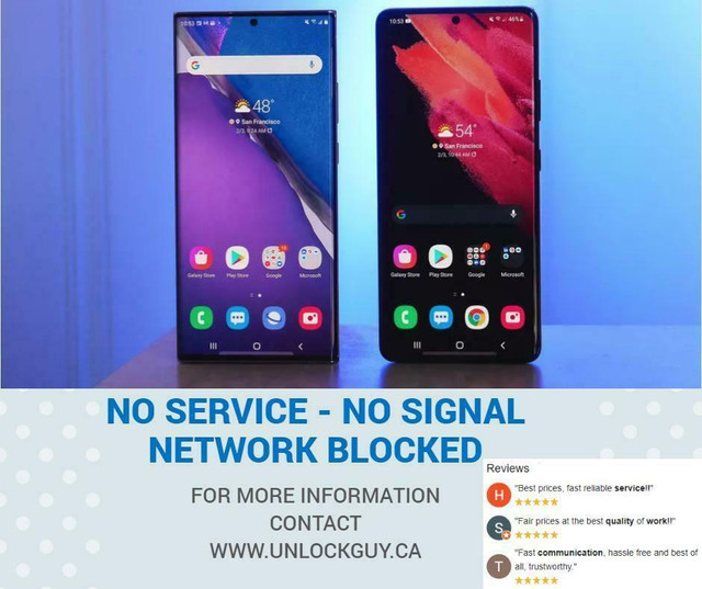 SAMSUNG GALAXY S21 SERIES *NO SERVICE* *UNREGISTERED SIM* *NETWORK FIX* | GOOGLE ACCOUNT REMOVE | NETWORK UNLOCK in Cell Phone Services in Toronto (GTA)