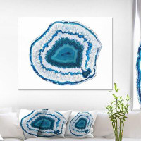 Made in Canada - East Urban Home Abstract Blue Agate Crystal - Graphic Art