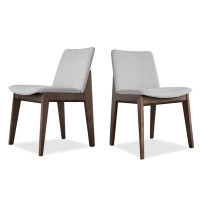 Hokku Designs 31.5" Grey Solid back side Chair(Set of 2)