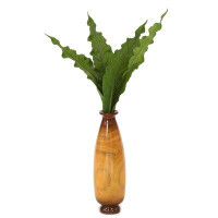 Distinctive Designs Silk Anthurium Leaves Floor Plant in Decorative Vase