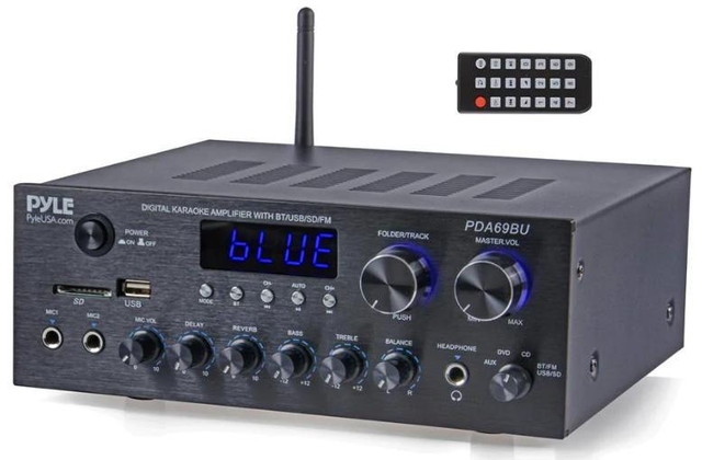 PYLE  PDA69BU  HOME THEATRE BLUETOOTH AMPLIFIER -- 300 Watts x 2 at 8 Ohm in Stereo Systems & Home Theatre