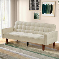The Twillery Co. Montevia 73.62" Sofa Bed Couch, Loveseat Sleeper Futon Convertible Sofa for Living Room