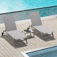 Latitude Run® Outdoor Lounge Chair With 5 Adjustable Positions