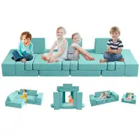 Isabelle & Max™ Aliaksandra Kids Couch, 13Pcs Modular Toddler Couch for 4 Kids for Playroom, Modular Kids Couch