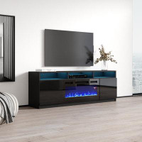 Ivy Bronx Anirudh TV Stand for TVs up to 70" with Electric Fireplace Included