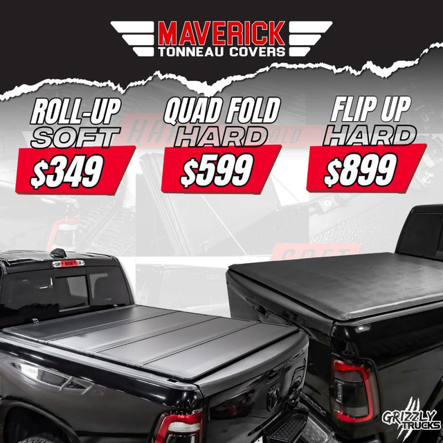MAVERICK Tonneau Covers $349 ONLY! WE PRICE MATCH! Shipping and Installation Available in Other Parts & Accessories in Alberta