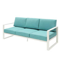 Hokku Designs Marijela 75.6" Wide Outdoor Patio Sofa with Cushions
