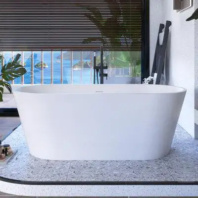 Our freestanding bathtub - the epitome of luxury and convenience. Crafted from eco-friendly material...