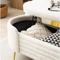 GZMWON 1 Polyester Upholstered Storage Bench