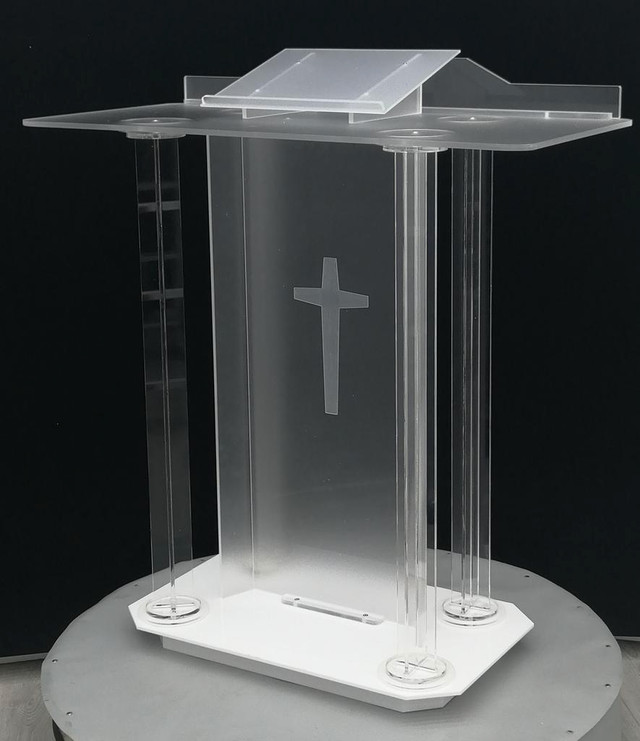 .Church Podium Acrylic Clear Speech Lectern for Conference Prayer Weddings 220619 in Other Business & Industrial in Toronto (GTA) - Image 3