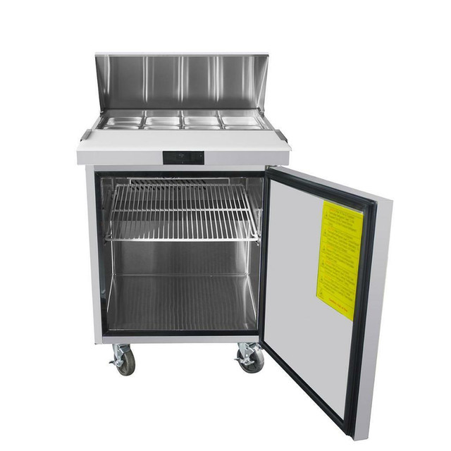 Atosa MSF8301GR 27 Inch Refrigerated Sandwich / Salad Prep Table – 1 Door Stainless steel exterior &amp; interior in Other Business & Industrial in Ontario - Image 2