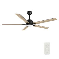 Ivy Bronx 60" Clabo 5 - Blade LED Standard Ceiling Fan with Remote Control and Light Kit Included