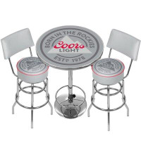 Trademark Global Coors Light Game Room Combo 3 Piece Pub Table Set