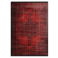 Rugpera Tomaz Red Color Oriental Design Carpet Machine Woven Polyester & Cotton Yarn Area Rugk