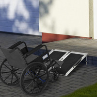 Wheelchair Ramp 24" x 28.3" x 1.5" Silver