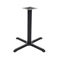 BFM Seating Stamped Steel 30x30" Cross Table Base, Dining Height