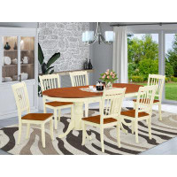 East West Furniture 6- Person Butterfly Leaf Solid Wood Dining Set