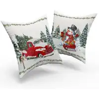 The Holiday Aisle® Cotton Cushion Pillowcase Suitable For Sofa Bed Sofa Holiday